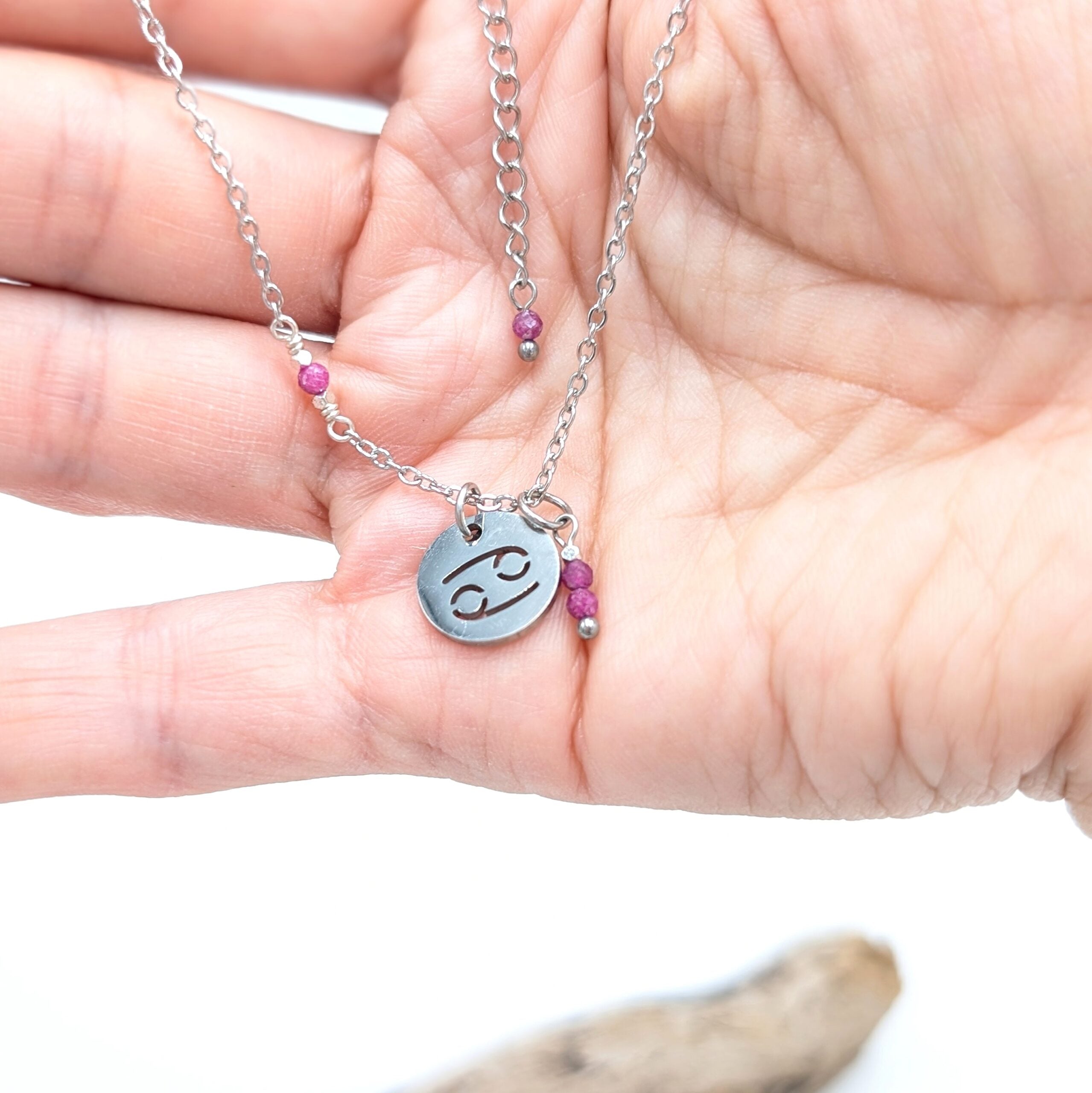 Zodiac Sign Necklace- Cancer Jun 21- Jul 22