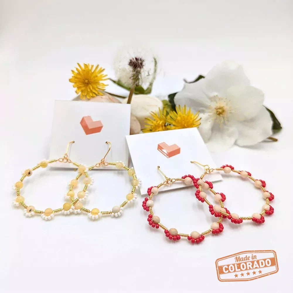Daisy Flower Hoops