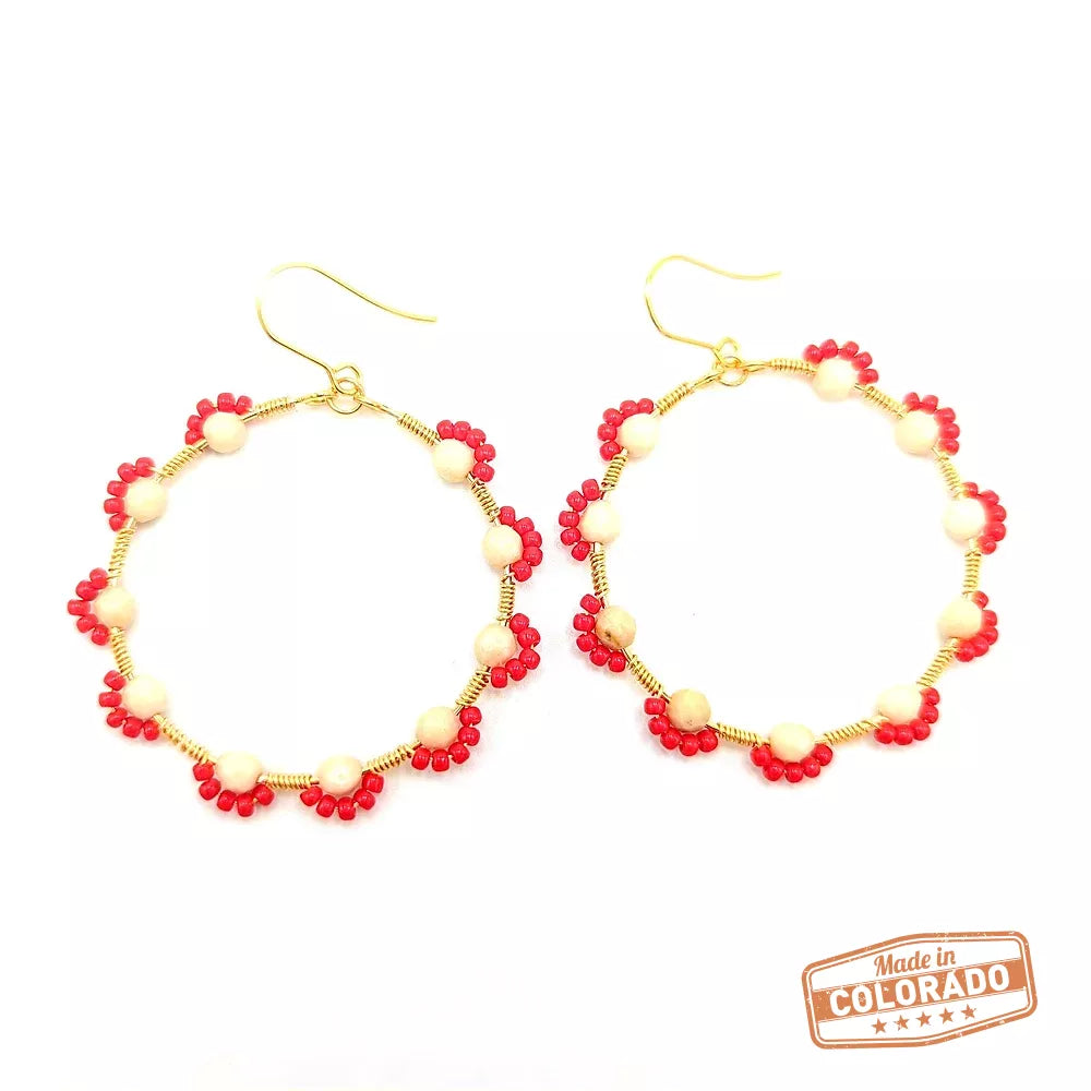 Daisy Flower Hoops