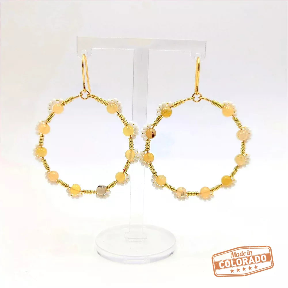 Daisy Flower Hoops