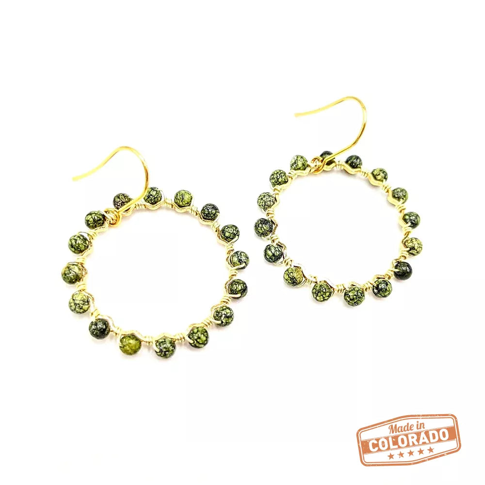 Green Serpentine Hoops