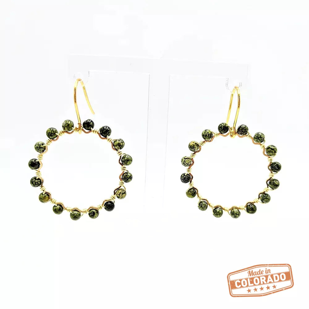 Green Serpentine Hoops