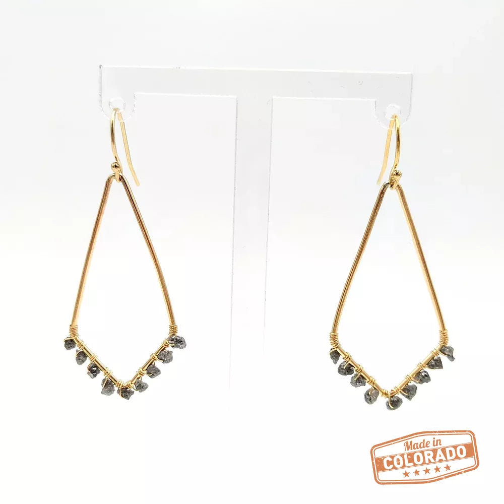 Grey Diamond Earrings