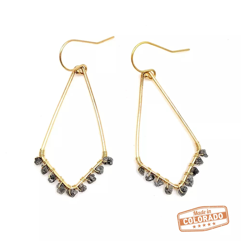 Grey Diamond Earrings