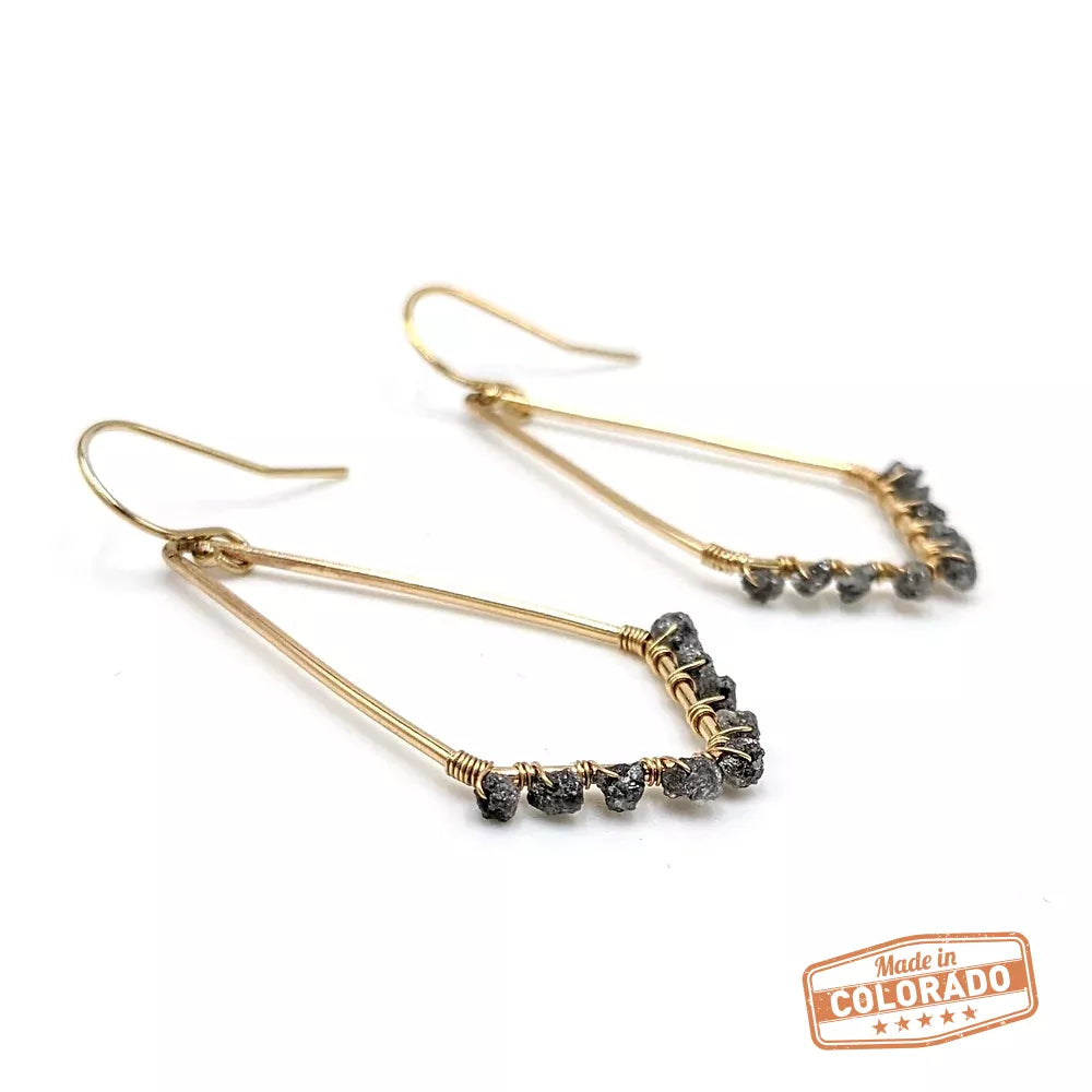 Grey Diamond Earrings
