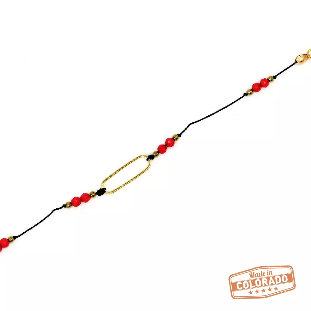 Knotted Bracelet with Natural Corals and African Turquoises