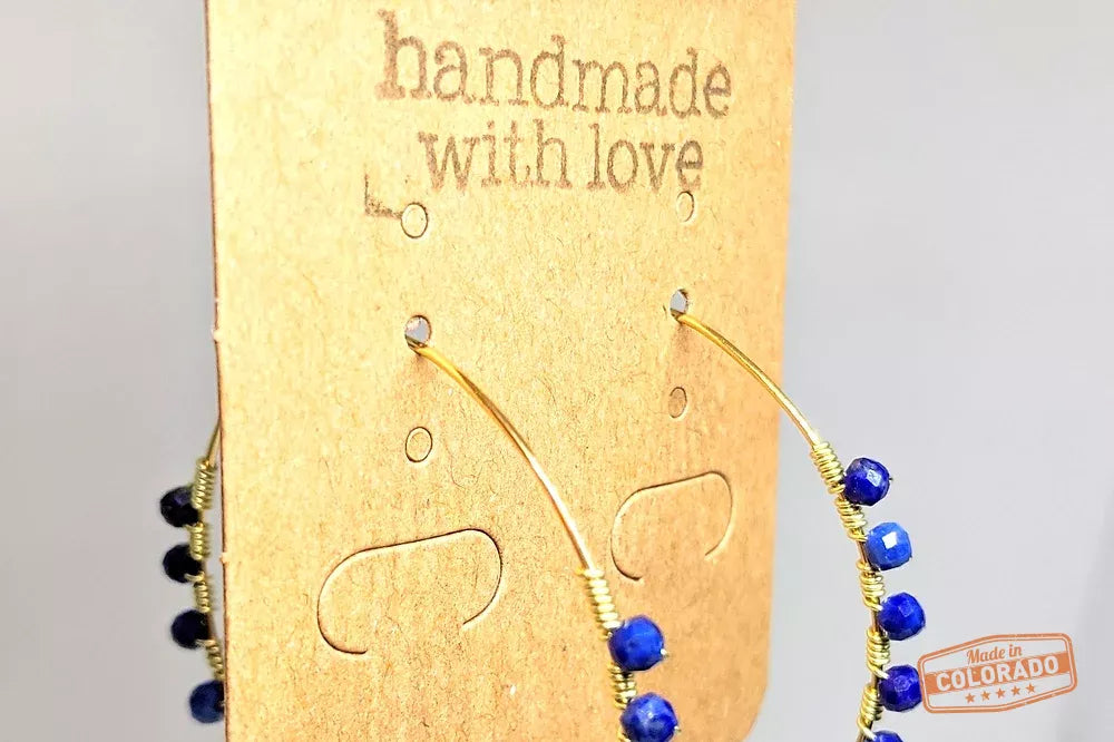 Lapis Lazuli Hoop Earrings