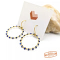 Lapis lazuli hoops