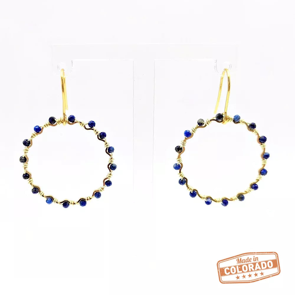 Lapis lazuli hoops