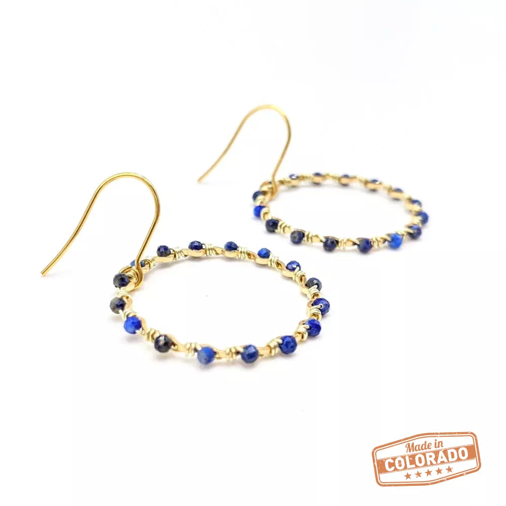 Lapis lazuli hoops