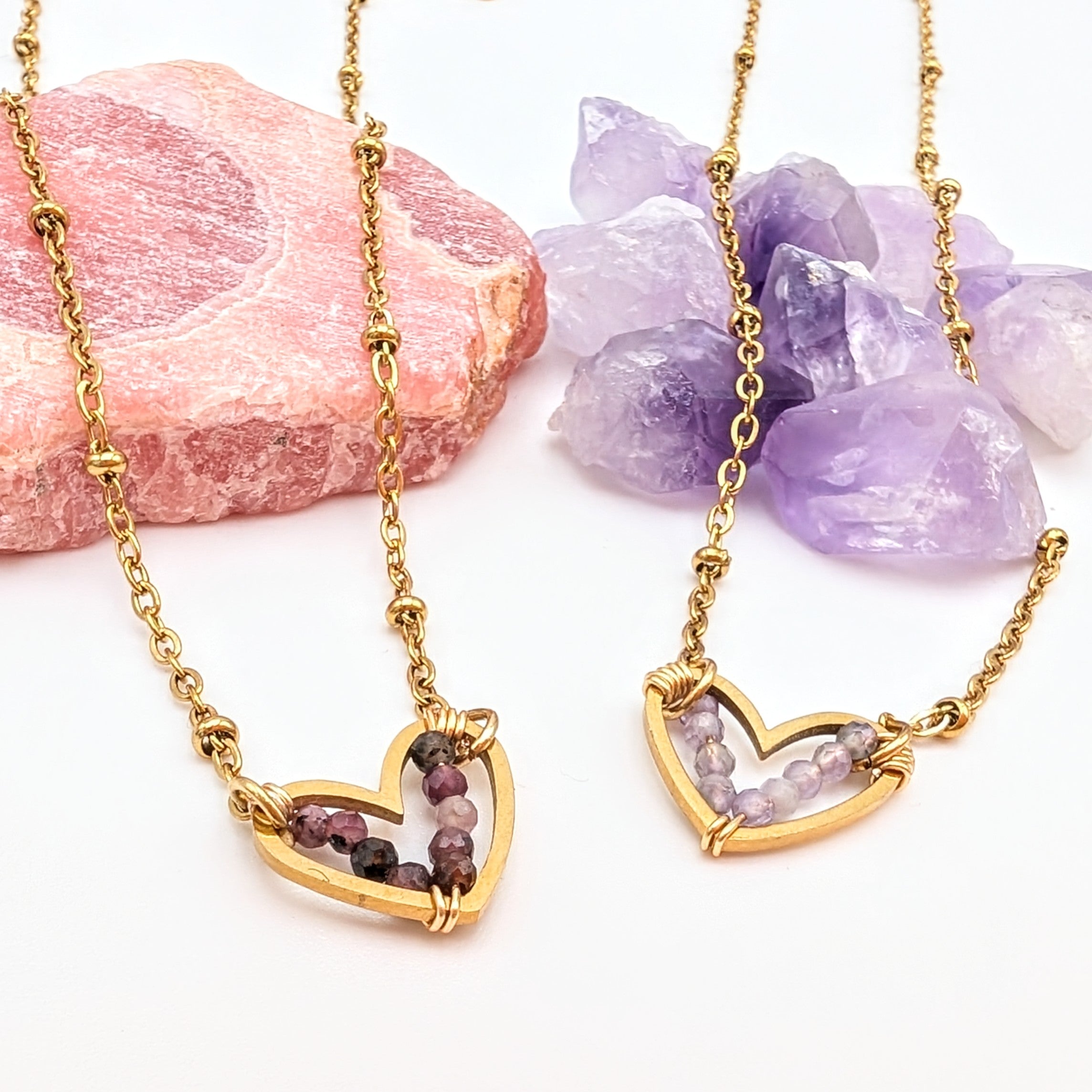 Golden Gem of Love Necklace
