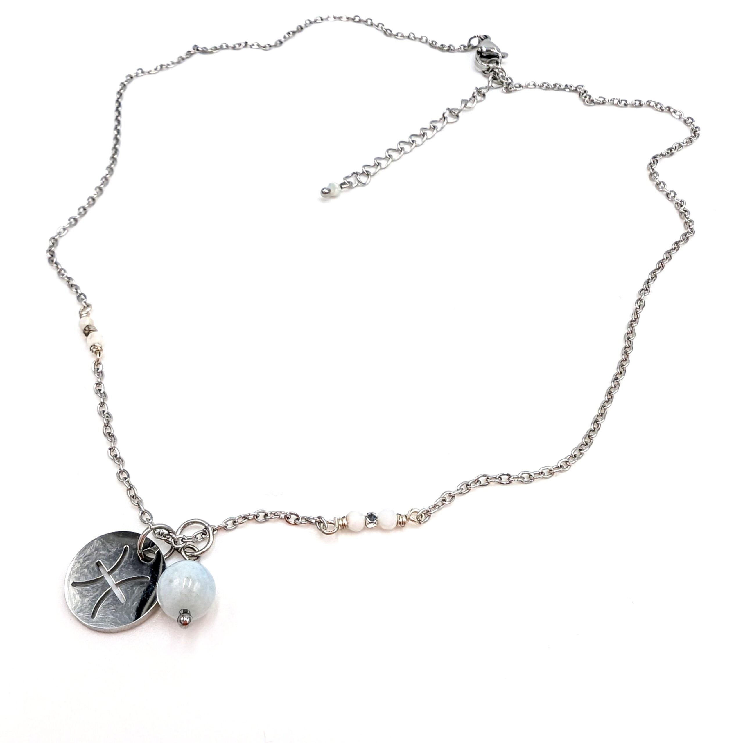 Zodiac Sign Necklace- Pisces Feb 19- Mar 20