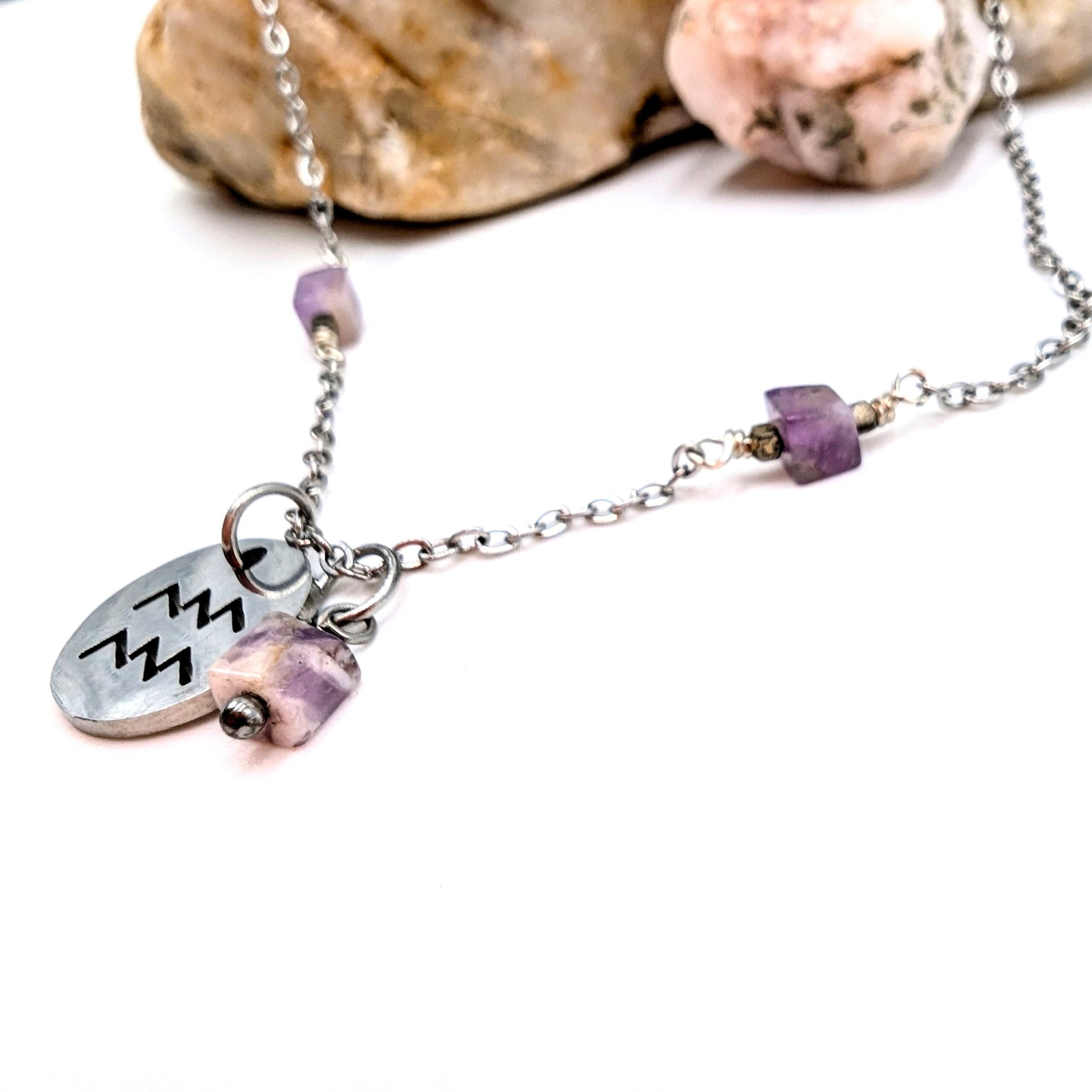 Zodiac Sign Necklace- Aquarius Jan 20- Feb 18