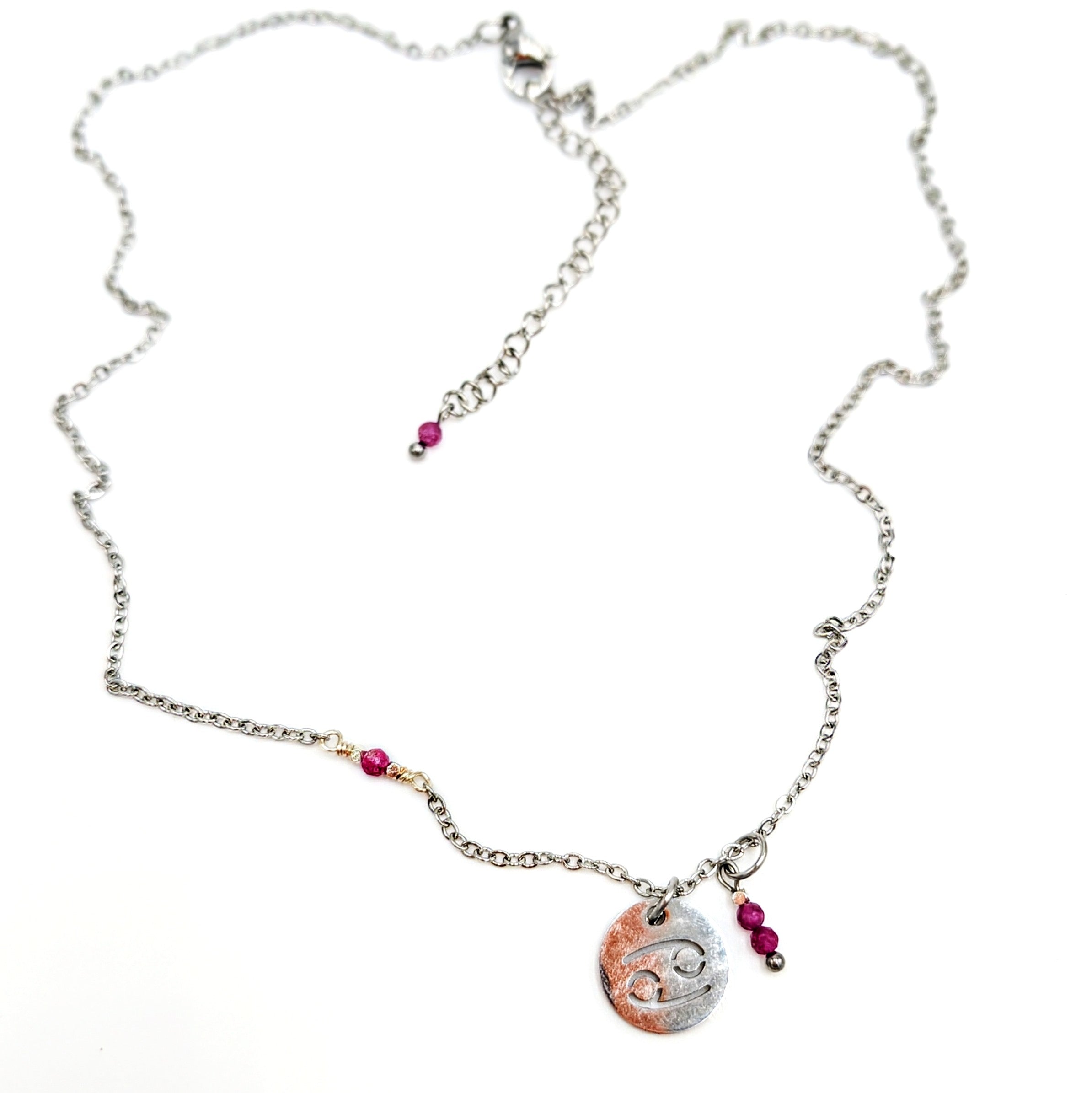 Zodiac Sign Necklace- Cancer Jun 21- Jul 22