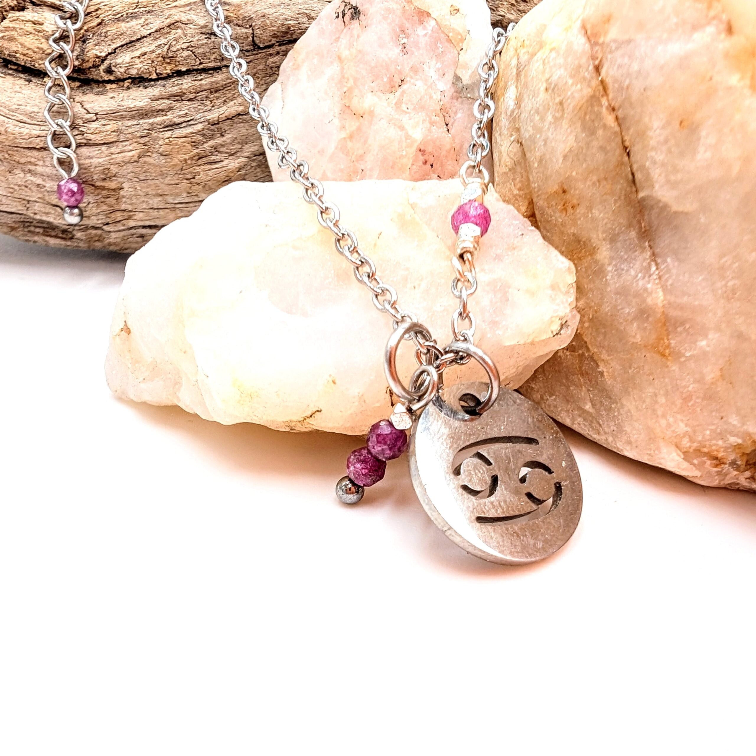Zodiac Sign Necklace- Cancer Jun 21- Jul 22