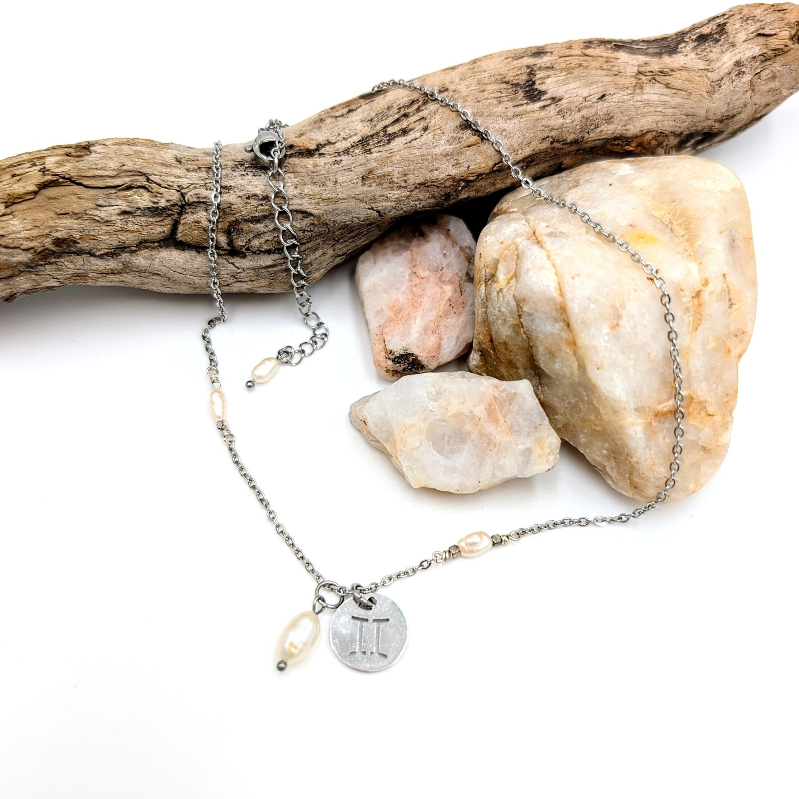 Zodiac Sign Necklace- Gemini May 21- Jun 20