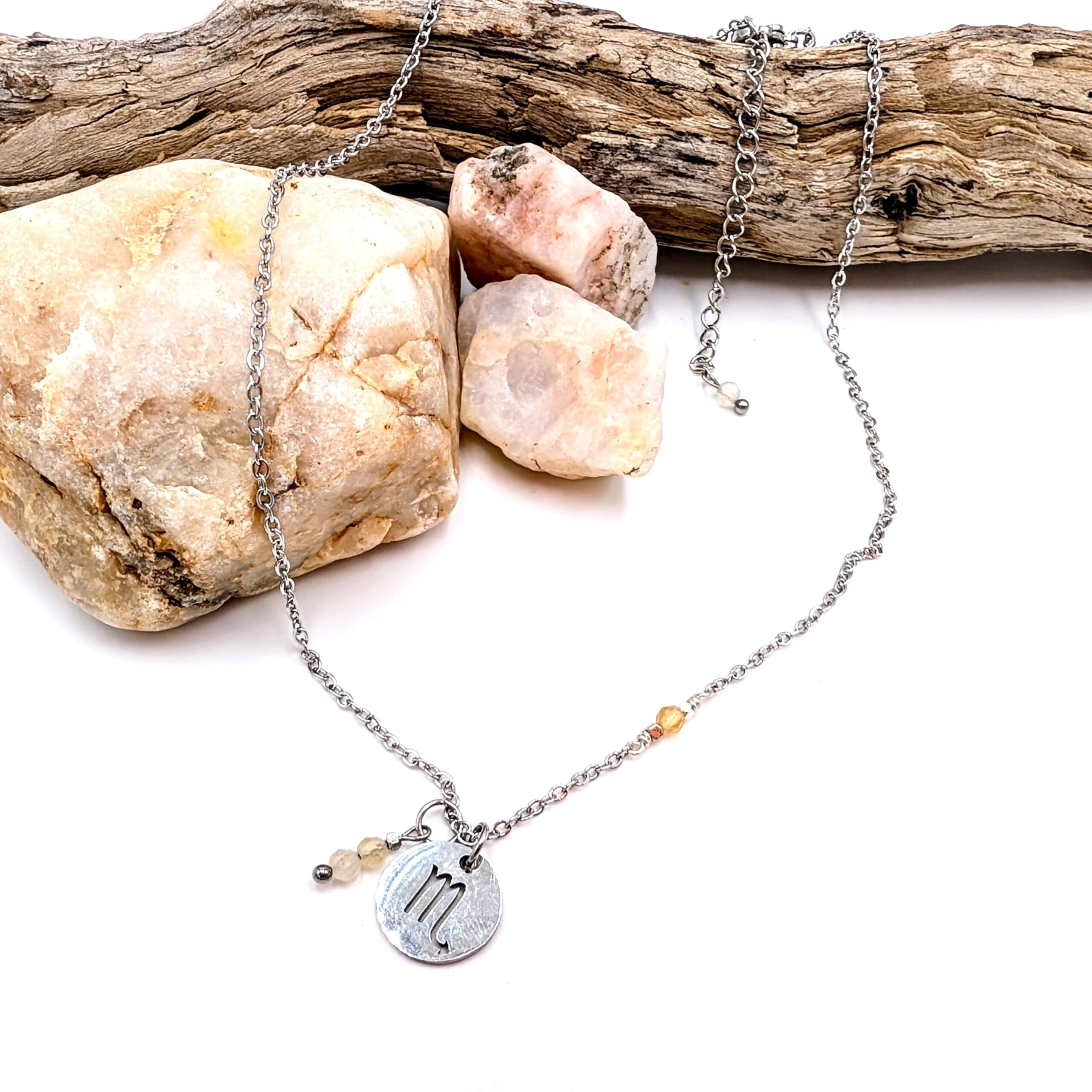 Zodiac Sign Necklace- Scorpio Oct 23- Nov 21