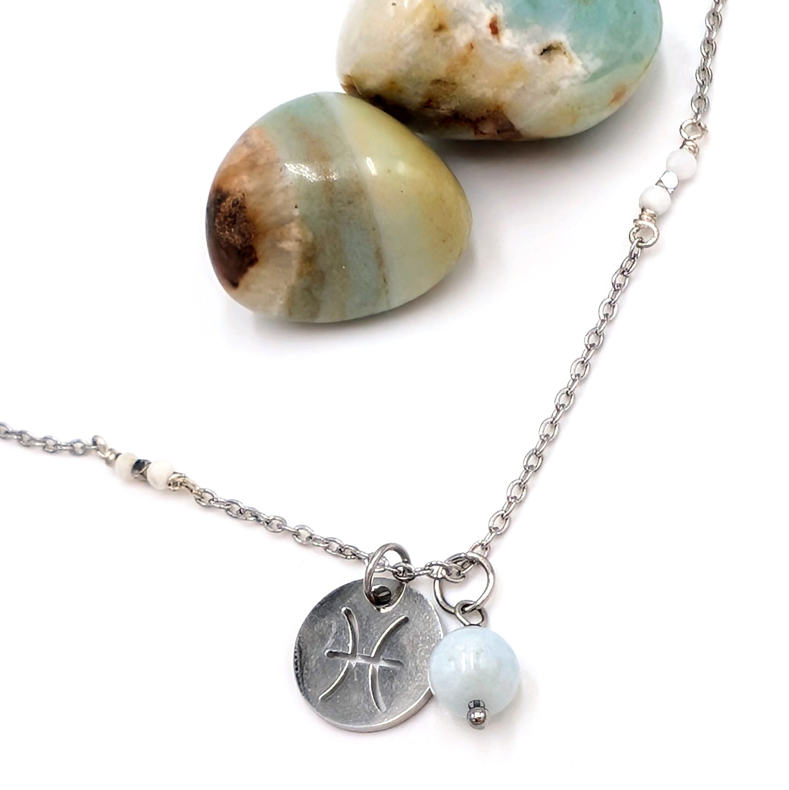 Zodiac Sign Necklace- Pisces Feb 19- Mar 20