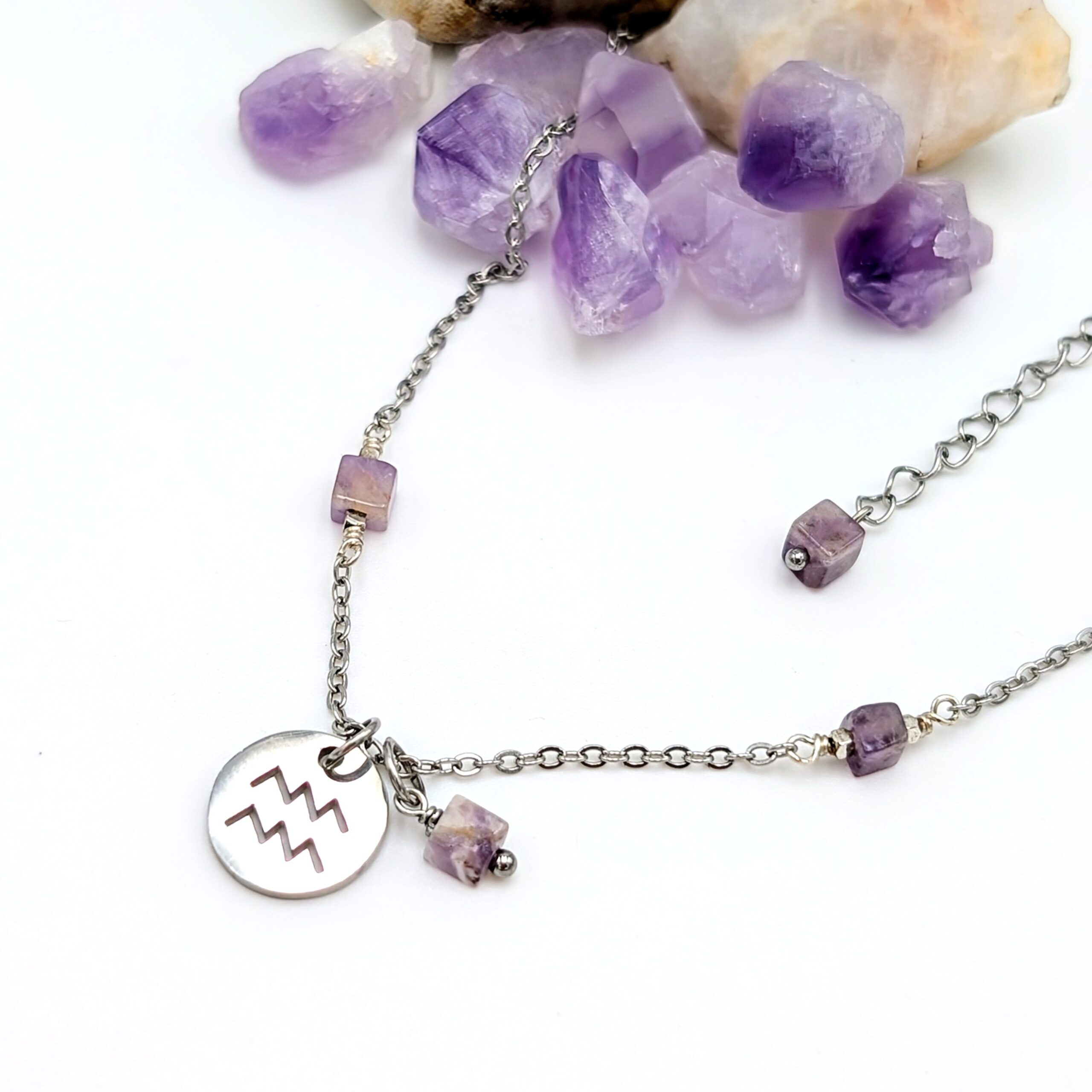 Zodiac Sign Necklace- Aquarius Jan 20- Feb 18