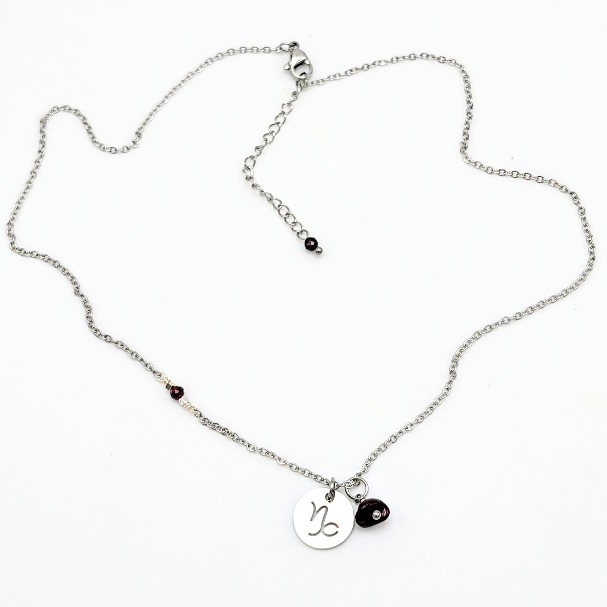 Zodiac Sign Necklace- Capricorn Dec 22- Jan 20