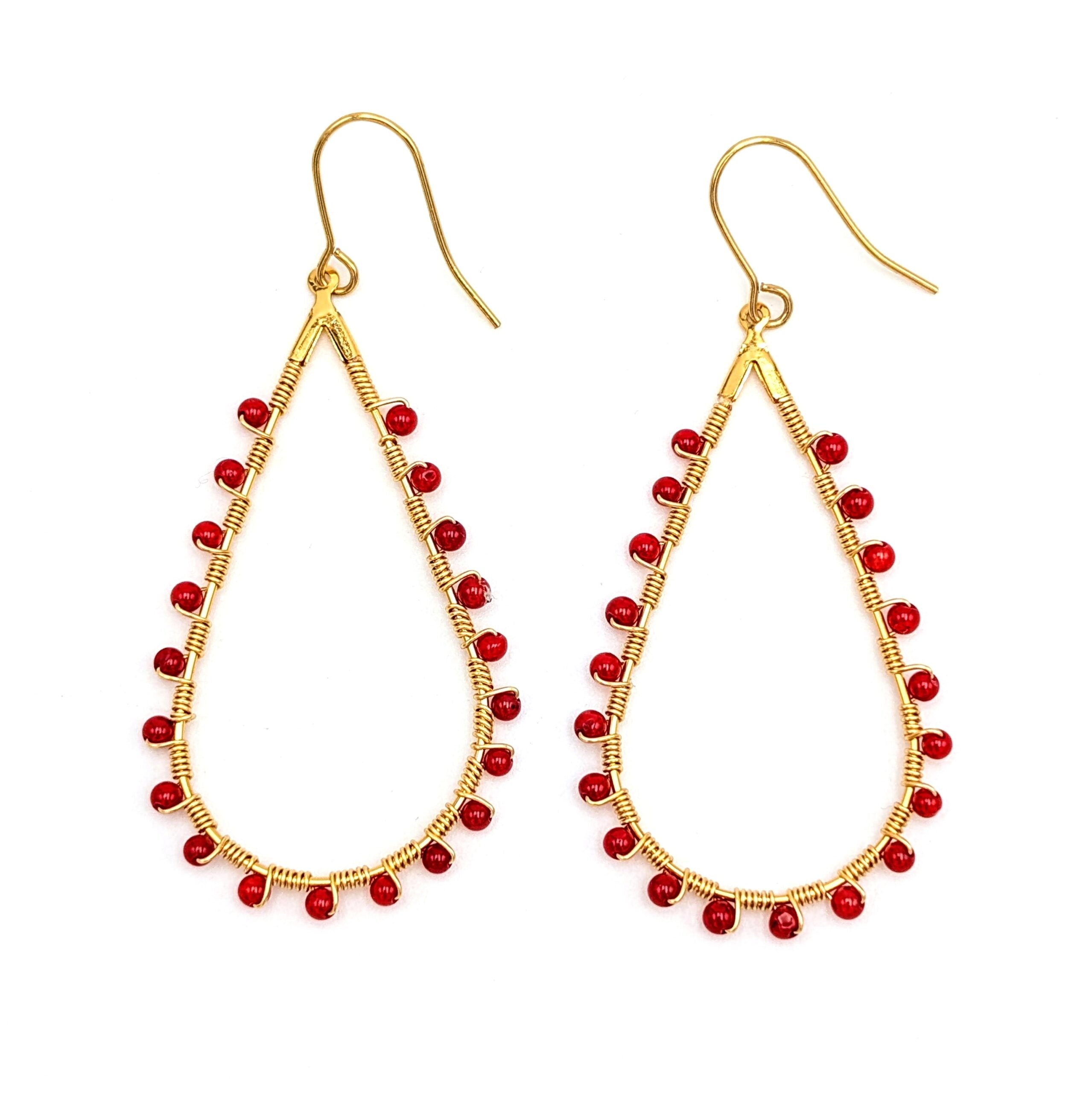 Coral Drop Earrings