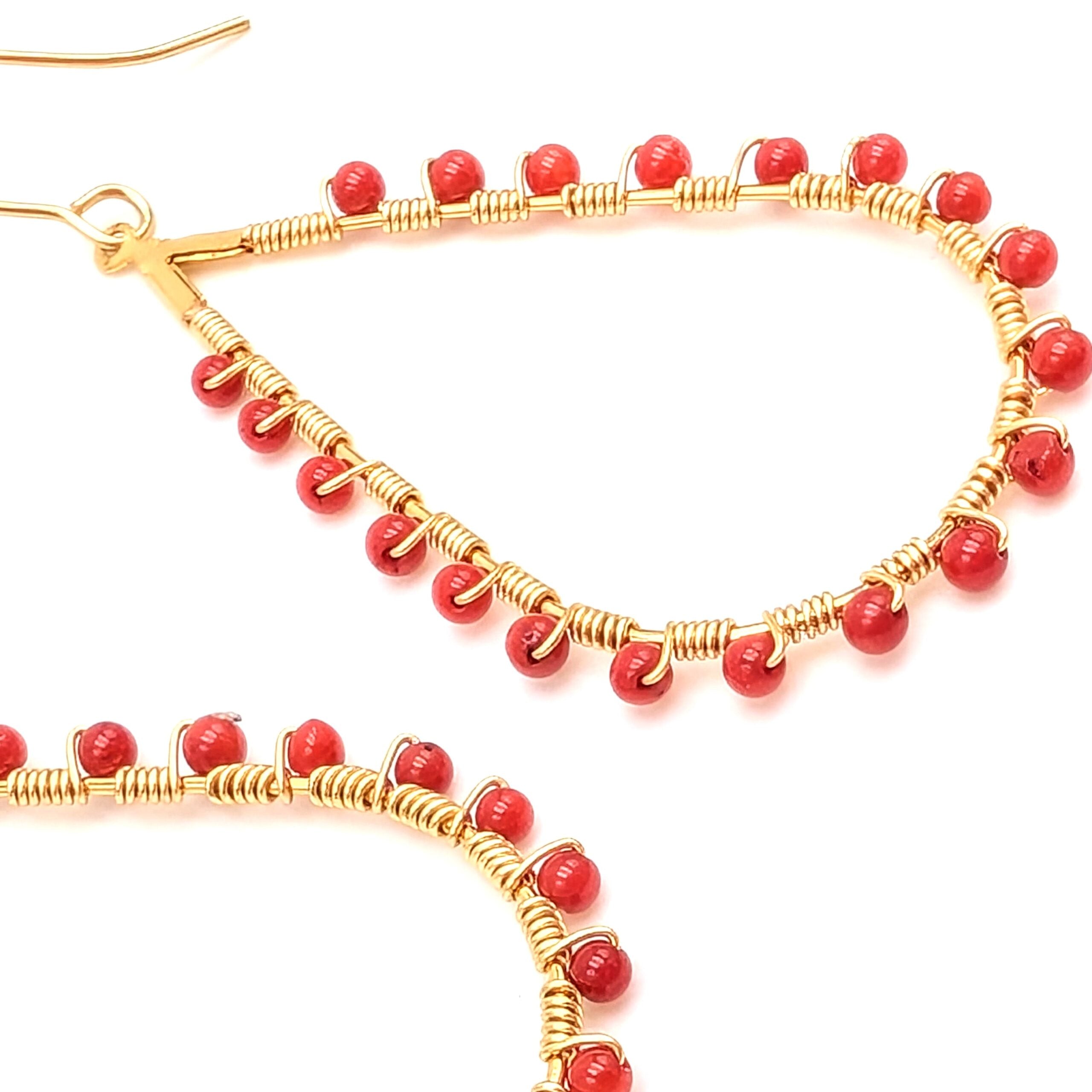 Coral Drop Earrings