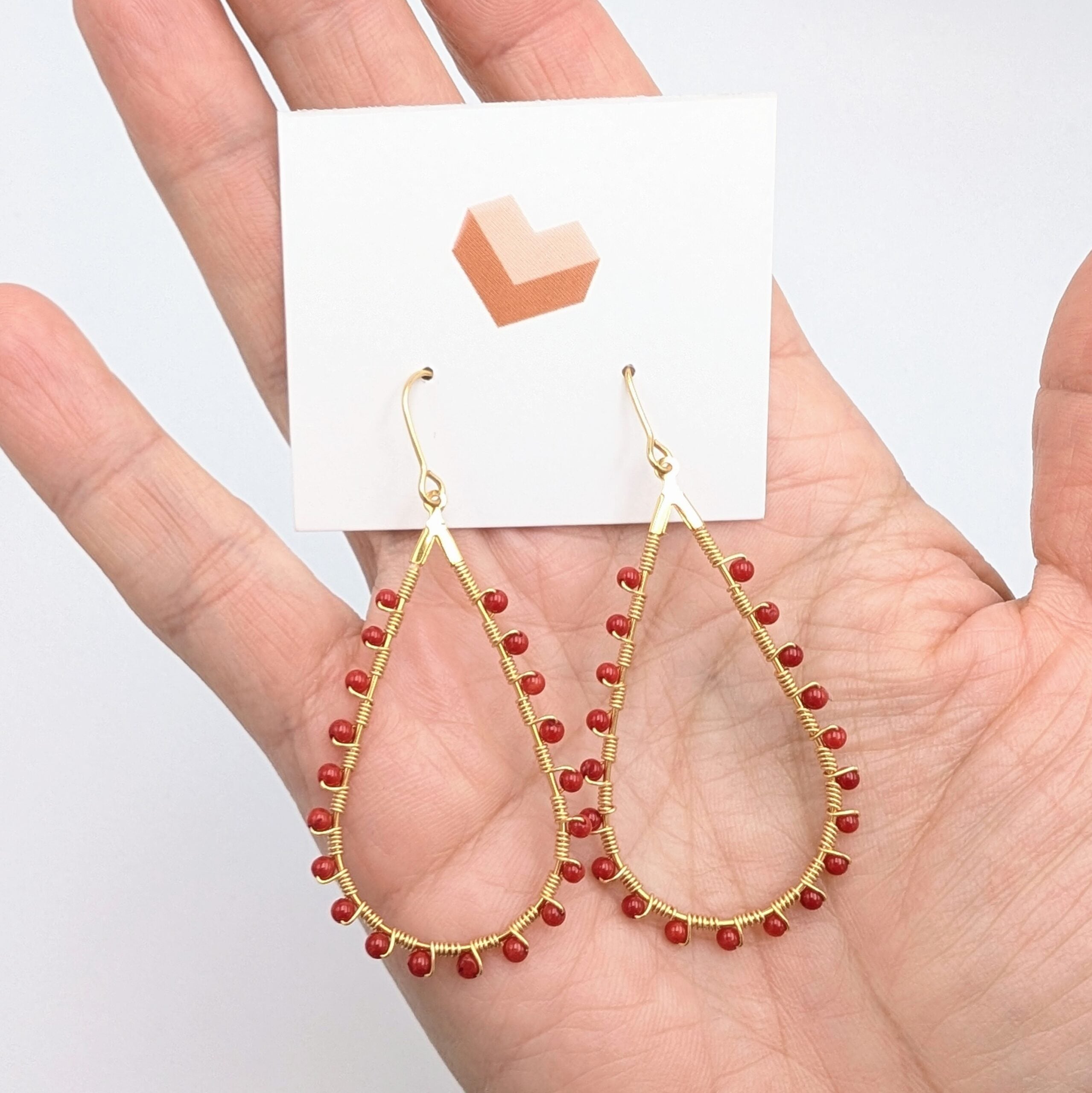Coral Drop Earrings