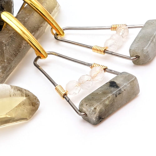 Celestial Harmony Triangle Earrings