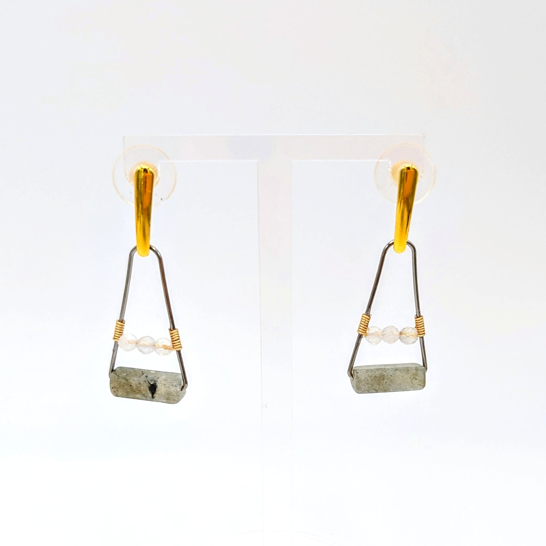 Celestial Harmony Triangle Earrings