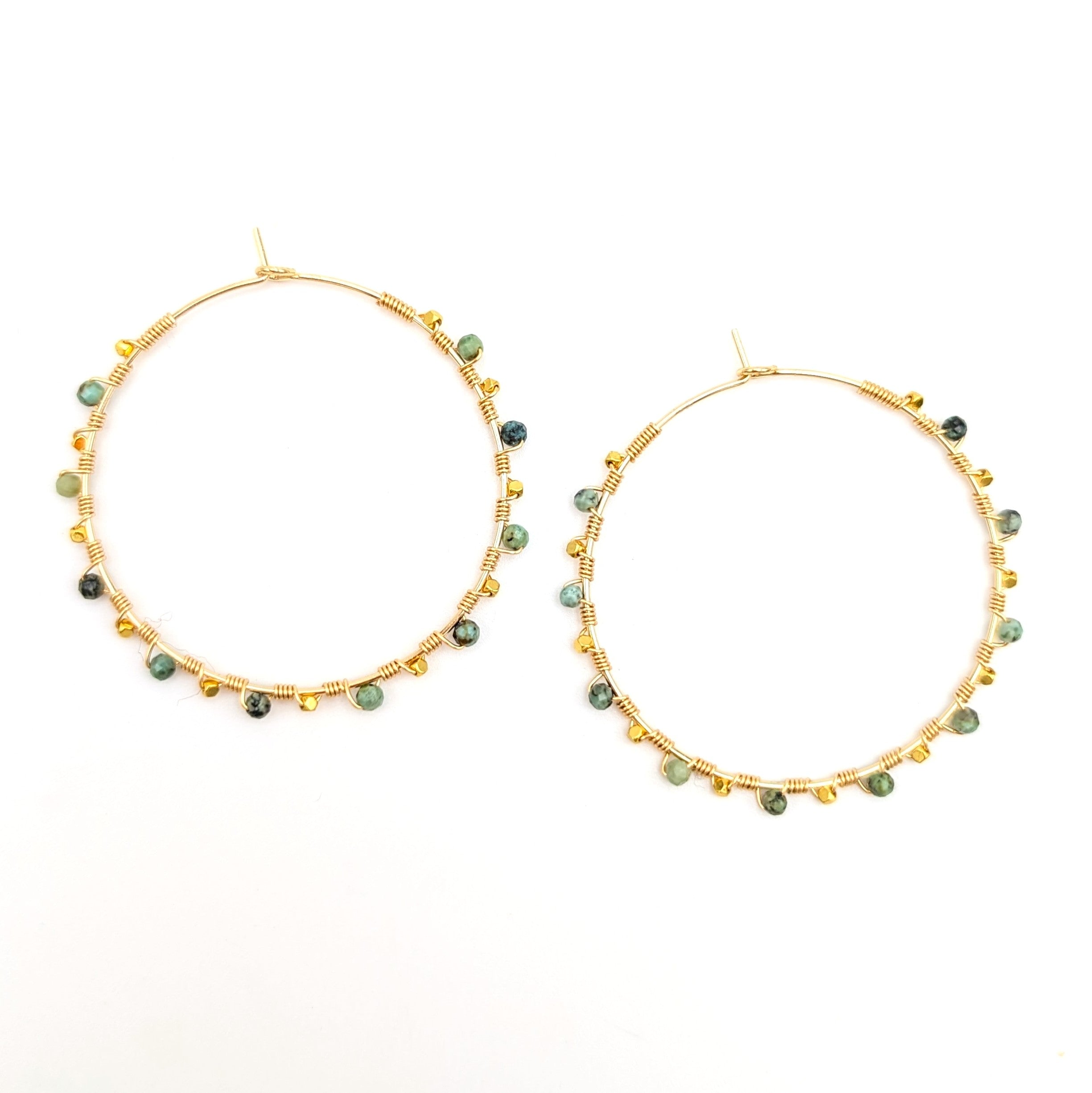 Turquoise Hoops