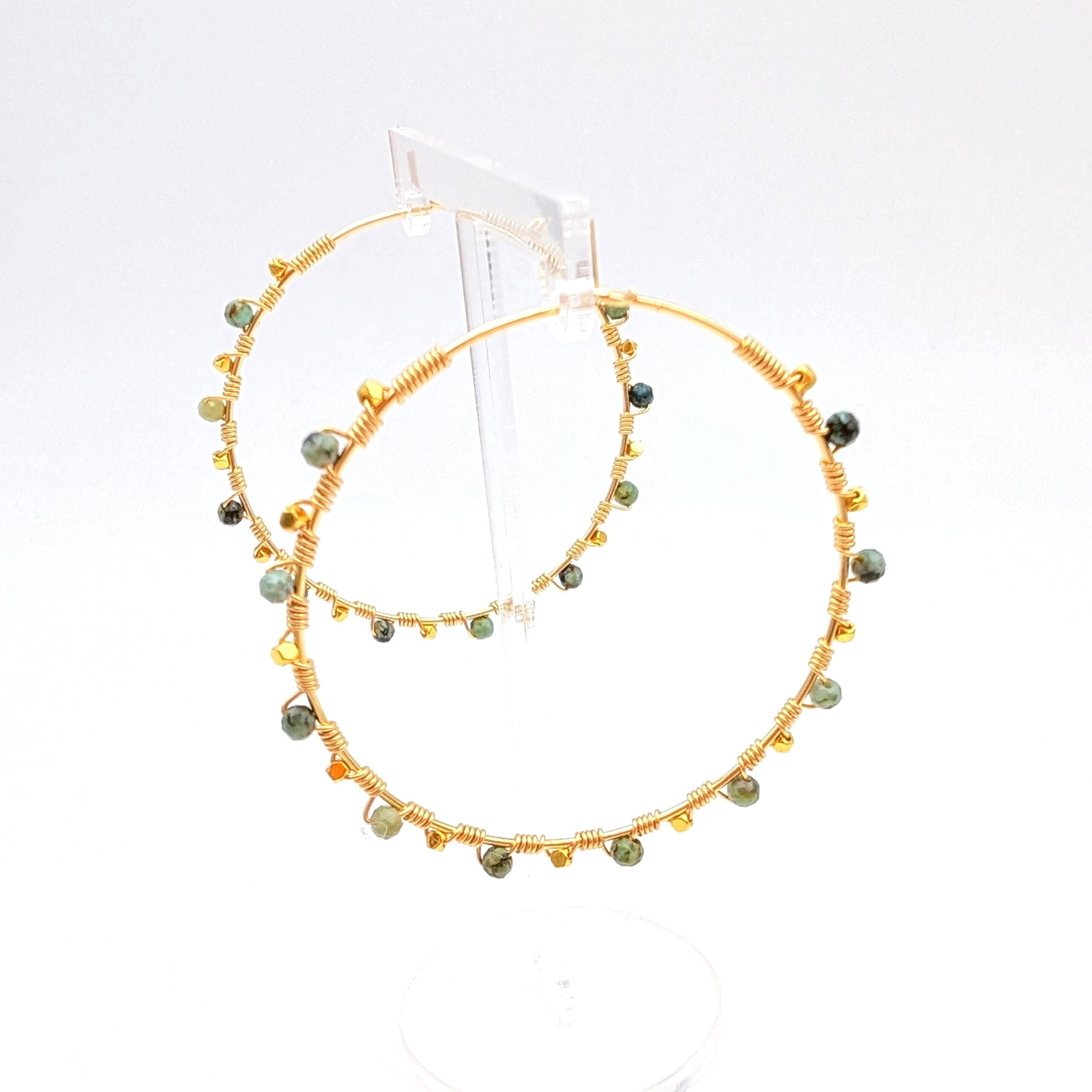 Turquoise Hoops