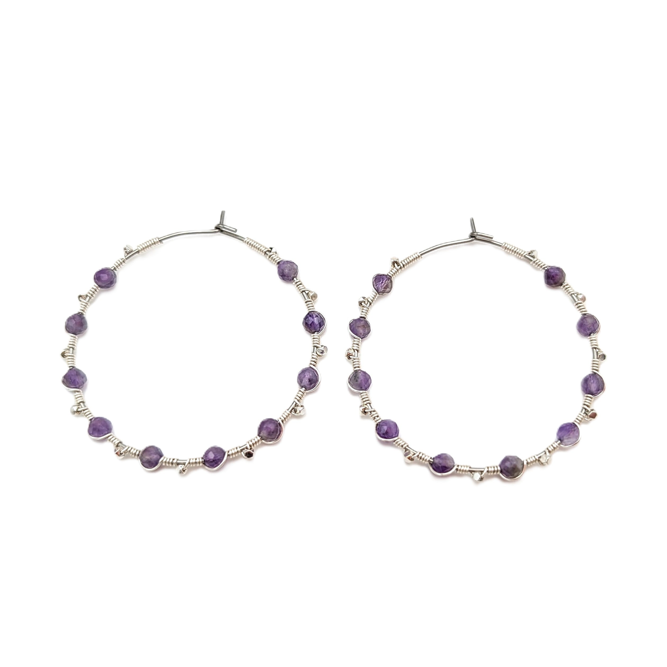 Amethyst Hoops