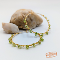 Gold Hoops with Peridots