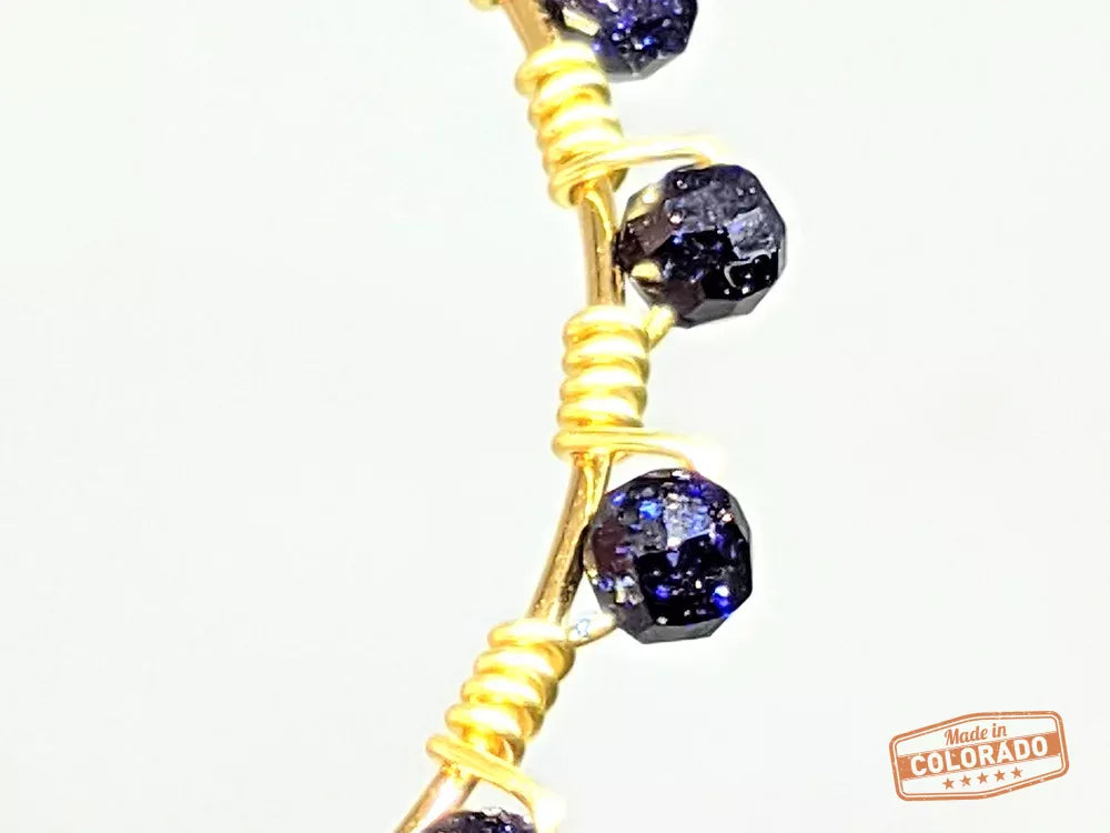 Purple Sandstone Hoop Earrings