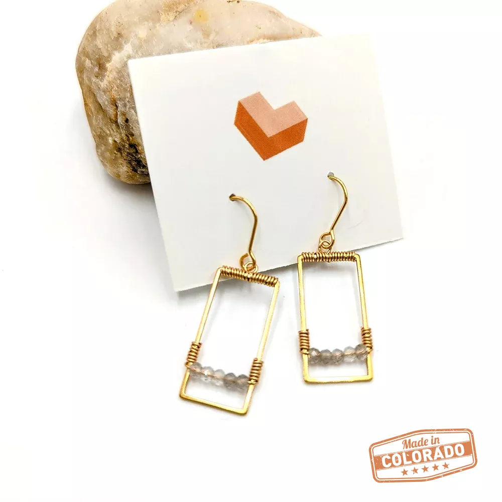 Serenity Turquoise and Labradorite earrings