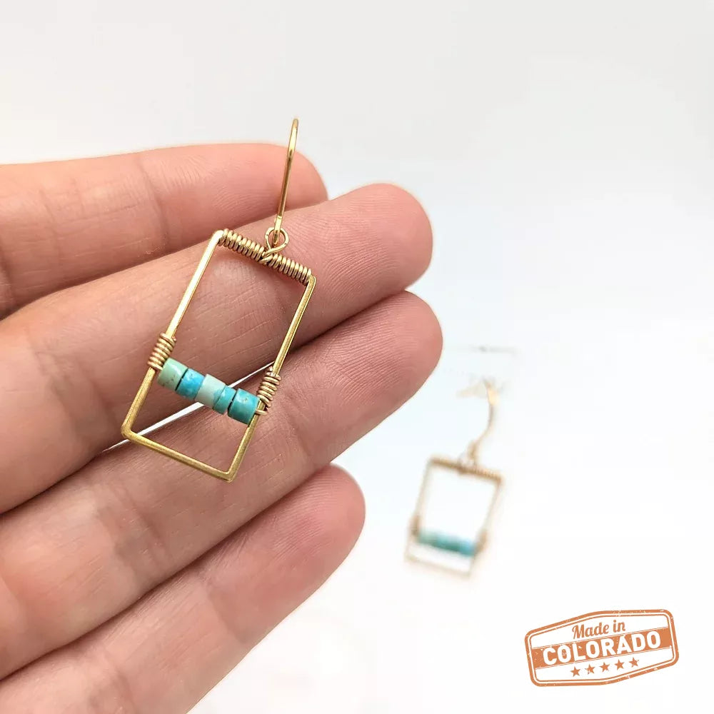 Serenity Turquoise and Labradorite earrings
