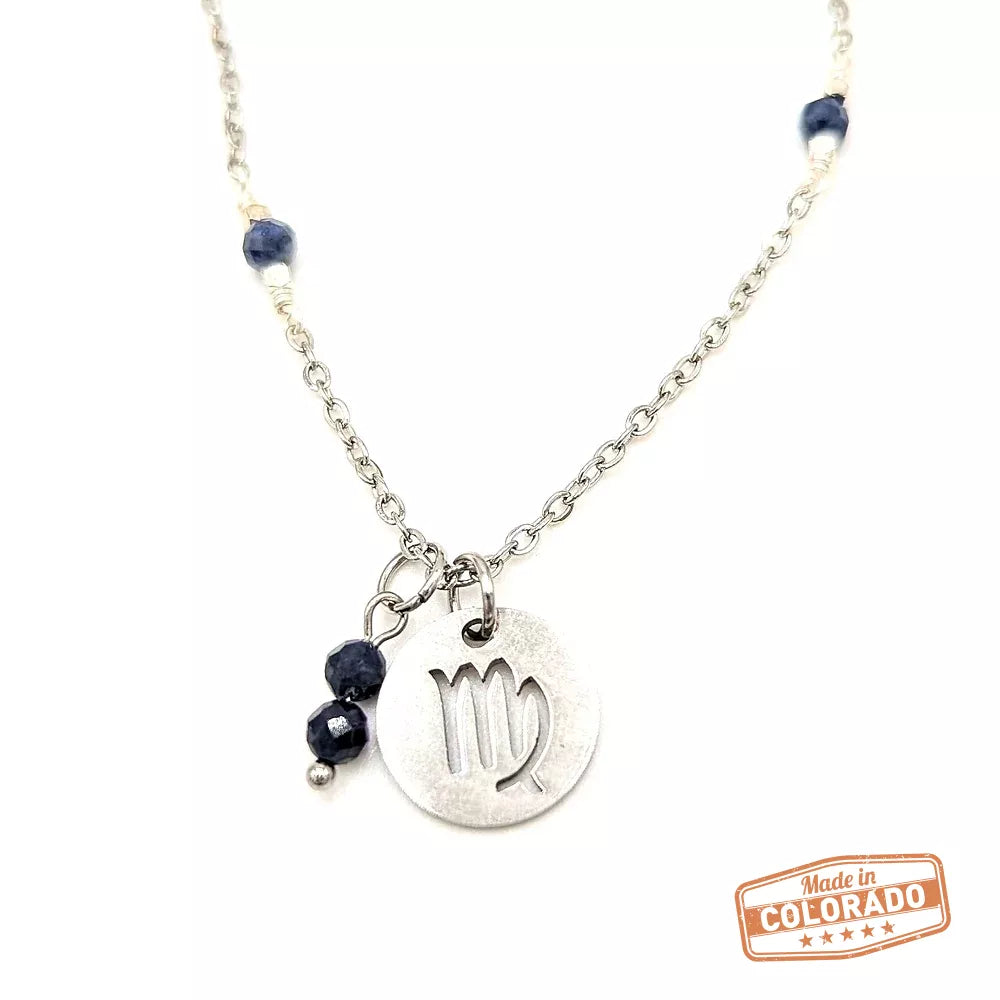 Zodiac Sign Necklace- Virgo Aug 23- Sep 22