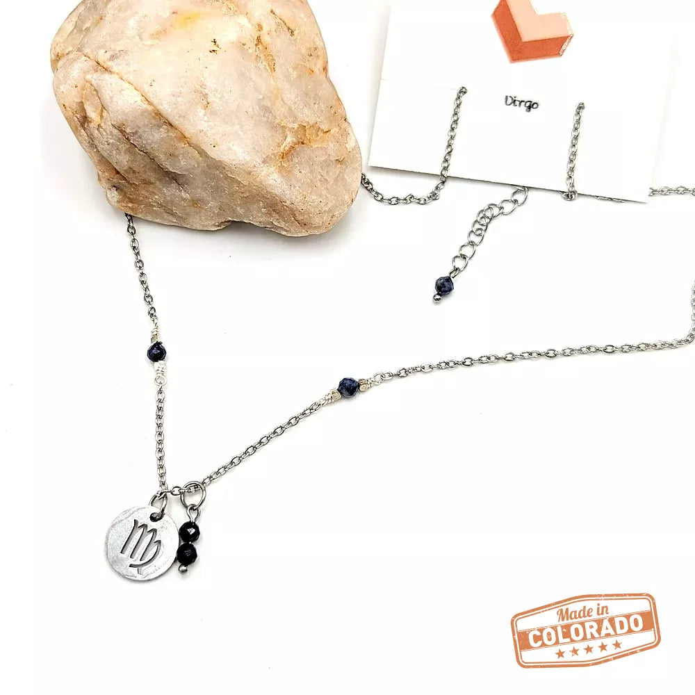 Zodiac Sign Necklace- Virgo Aug 23- Sep 22